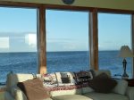 A fantastic view of the Straits of Juan de Fuca from the living room